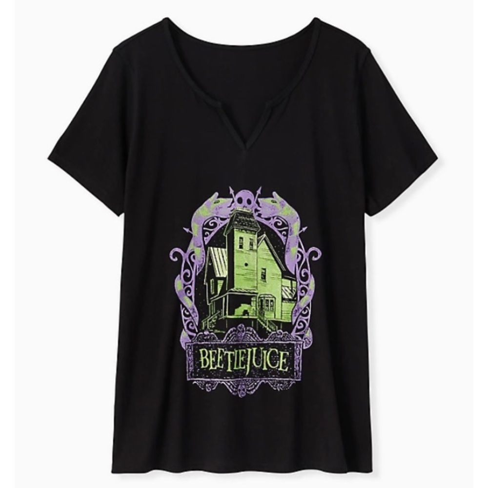 TORRID NWOT BEETLEJUICE HEAVY METAL BLACK TOP